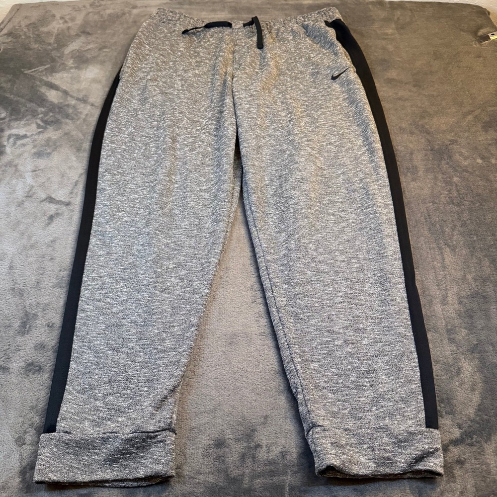 Nike Dri Fit Jogger Sweatpants Mens XXL 2XL Gray Space Dye Pockets Activewear